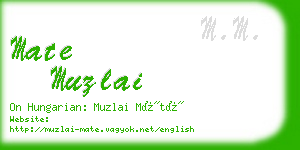 mate muzlai business card